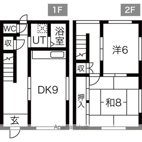 エムズメゾネット(2LDK/2階)の間取り写真
