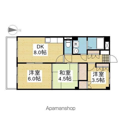 松山南マンション(3DK/2階)の間取り写真