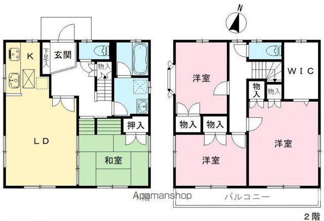 西武鉄道新宿線 鷺ノ宮駅 徒歩9分 2階建 築32年(4LDK)の間取り写真