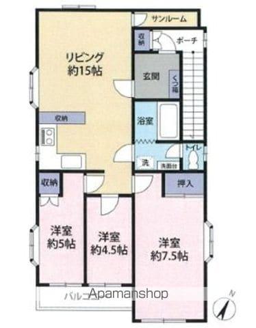 ますともビル(3LDK/3階)の間取り写真