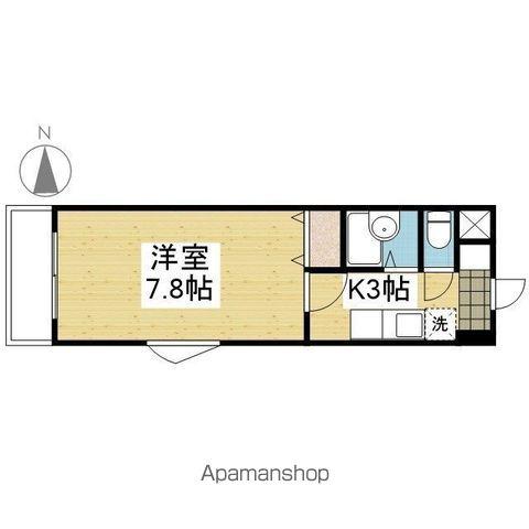 エルミオーレⅢ(1K/2階)の間取り写真