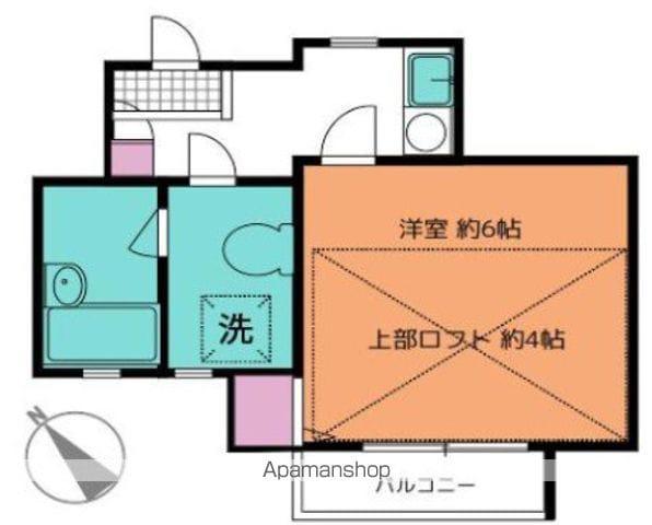 ランドジッツ上大岡(1K/2階)の間取り写真