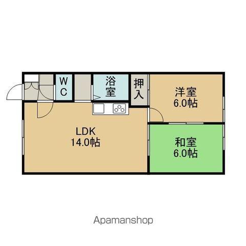 グランドール弥生K(2LDK/1階)の間取り写真