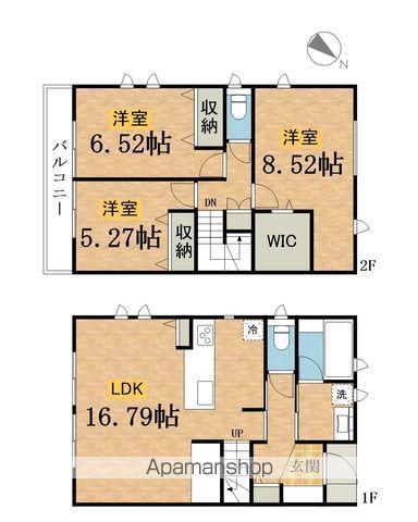 LA MER BLEUE(3LDK/1階)の間取り写真