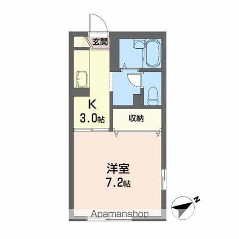 ディアス八桜Ⅱ(1K/1階)の間取り写真