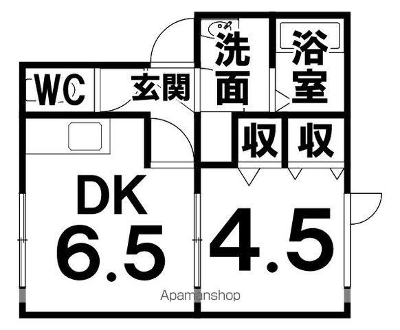 ドリーム清見(1DK/1階)の間取り写真