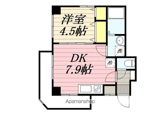 LILAC(1DK/4階)の間取り写真