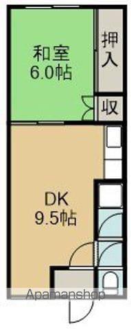 ハイツはまなす(1DK/2階)の間取り写真