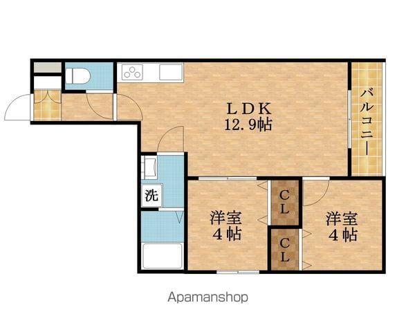 FELICIARE HANATEN(2LDK/1階)の間取り写真
