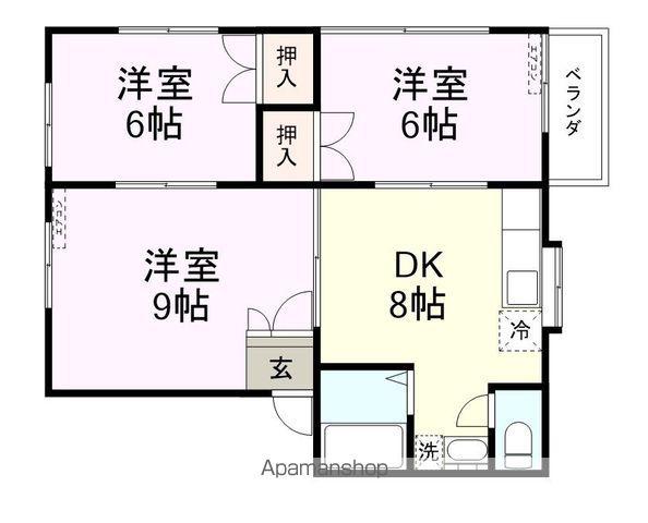 エステート柳ヶ瀬(3DK/1階)の間取り写真