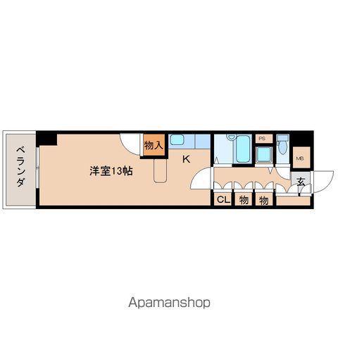 エスペランス日泉(ワンルーム/3階)の間取り写真