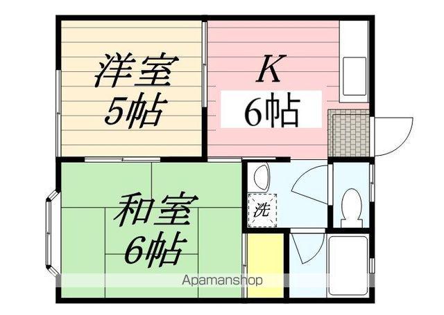 ヤングハウス(2DK/1階)の間取り写真