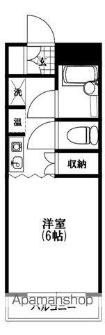 ラフィーヌ・松ヶ丘(1K/2階)の間取り写真