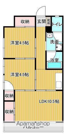 アートハンズ(2LDK/3階)の間取り写真