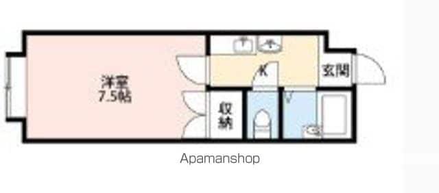 グレース緑ヶ丘(1K/3階)の間取り写真