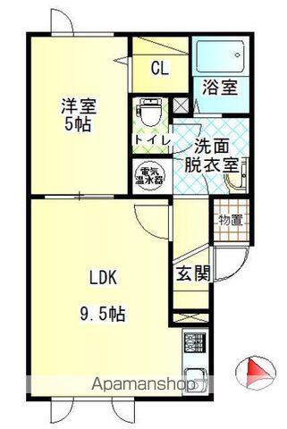 ナチュールⅠ(1LDK/2階)の間取り写真