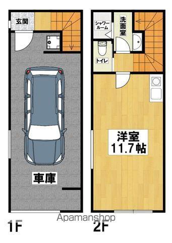 ガレージテラスFUKUIZUMI(ワンルーム)の間取り写真