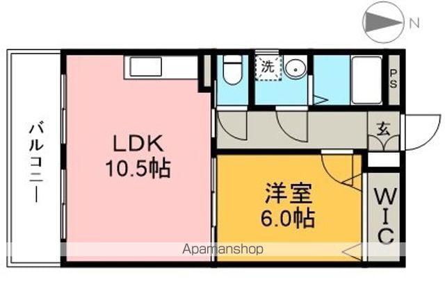 マリベールアスカⅡ(1LDK/5階)の間取り写真