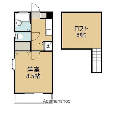 ハピネス行徳(1K/1階)の間取り写真