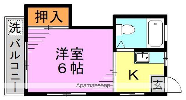 アシムラビル(1K/2階)の間取り写真
