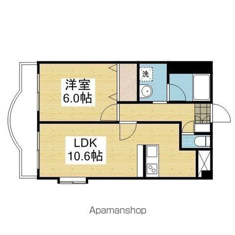 リコア樽味(1LDK/3階)の間取り写真