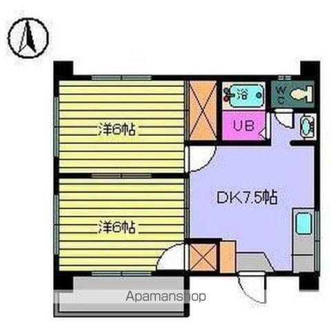 エステー立花(2DK/3階)の間取り写真