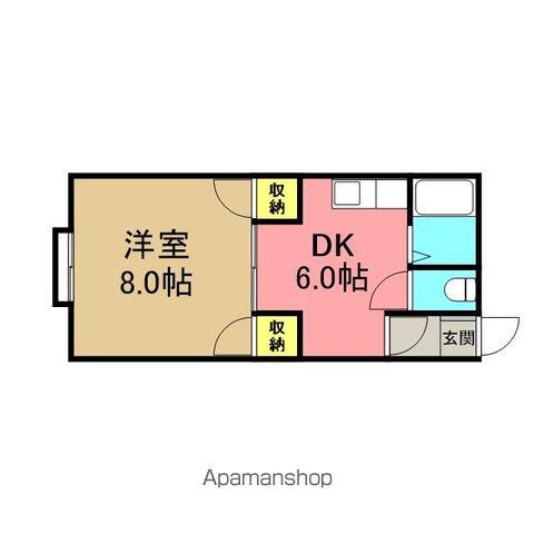 サンハイツ坂口(1DK/1階)の間取り写真