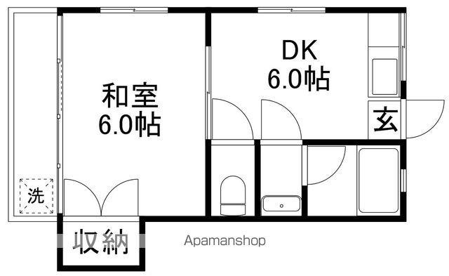 ハイムレスト(1DK/2階)の間取り写真