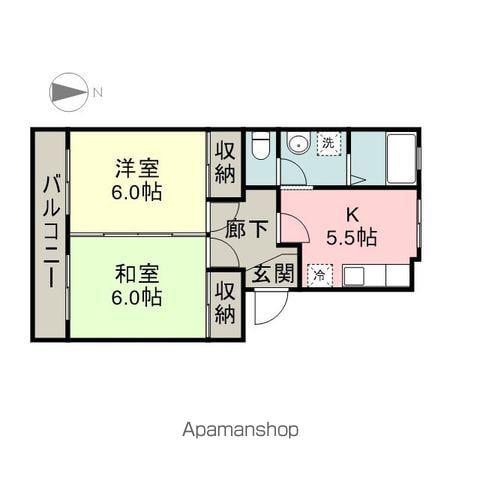 エイペックス1(2K/2階)の間取り写真