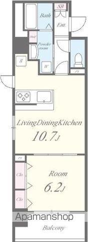 アウラ デ パリュール(1LDK/7階)の間取り写真