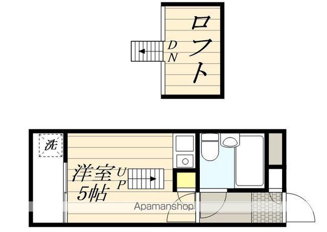 スリーエム(ワンルーム/2階)の間取り写真