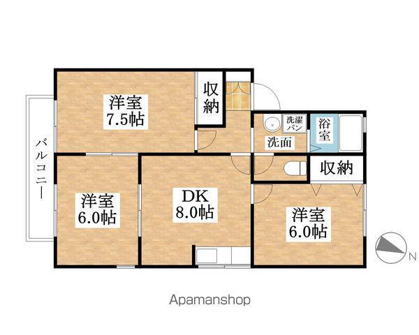 アニバーサリー(3DK/2階)の間取り写真