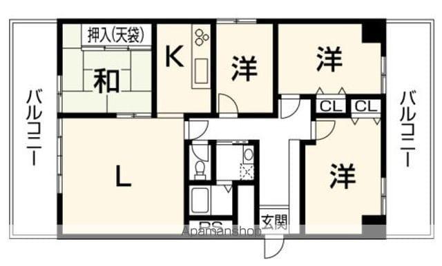 草津ロジュマン(4LDK/10階)の間取り写真