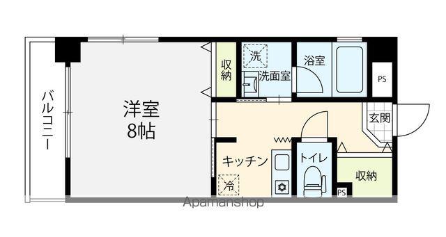 スイング芦屋(1K/2階)の間取り写真