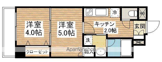日神デュオステージ川越新富町(2K/2階)の間取り写真