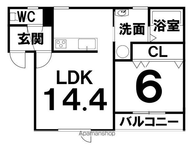 フォンテーヌ弥生(1LDK/3階)の間取り写真