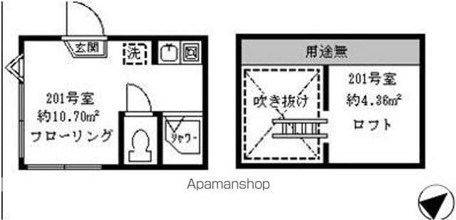 ソフィアスカイ(ワンルーム/2階)の間取り写真