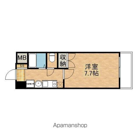 ミラージュ大津京(1K/8階)の間取り写真