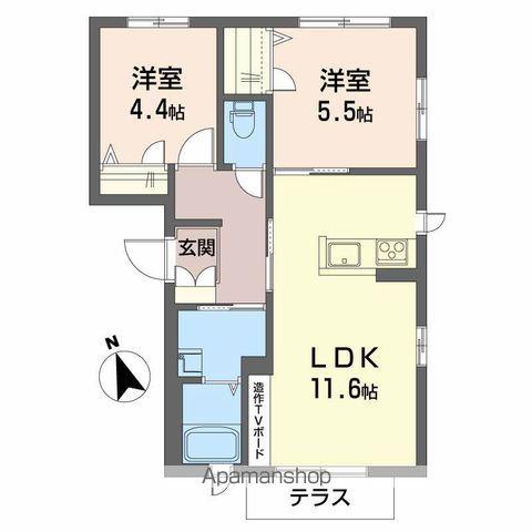 あじさい館(2LDK/1階)の間取り写真