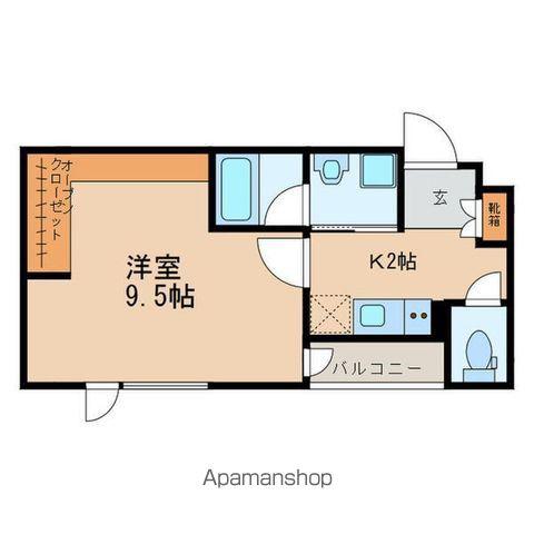 AT小舟(1K/2階)の間取り写真