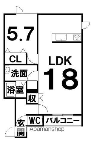 エトス白樺(1LDK/3階)の間取り写真