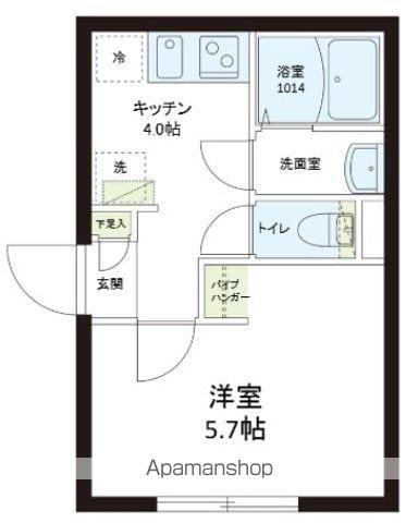 レピュア志村坂上レジデンス(1K/2階)の間取り写真