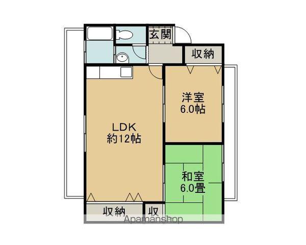 ペアハイツ Ⅰ(2LDK/2階)の間取り写真