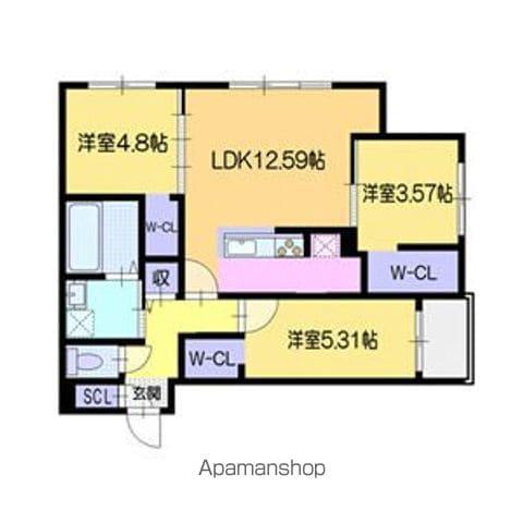 ラ・シュエットS6W14(3LDK/4階)の間取り写真