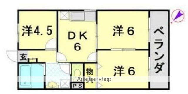 佐々木ビル(3DK/3階)の間取り写真