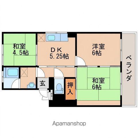コーポ海南東(3DK/2階)の間取り写真