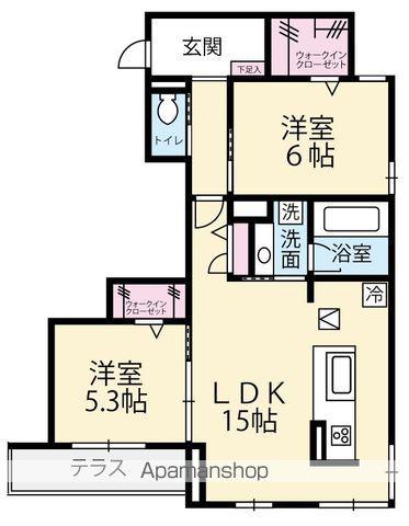 GRADIENCE A(2LDK/1階)の間取り写真