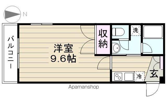 ホワイトハイツ2(1K/2階)の間取り写真