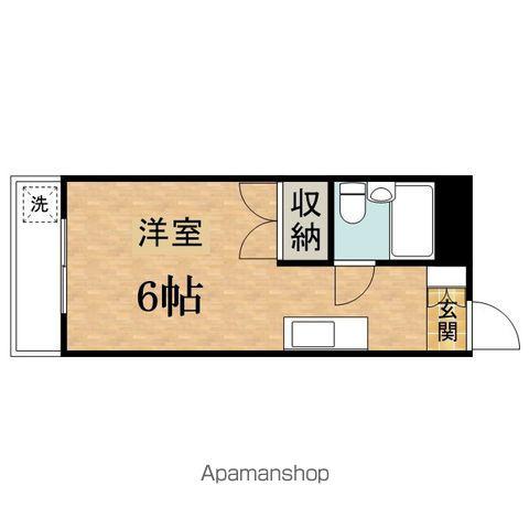 リバーサイドハイツ(ワンルーム/3階)の間取り写真