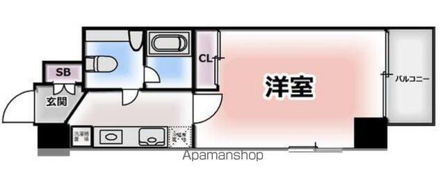 アルシュ勝どき(1K/2階)の間取り写真
